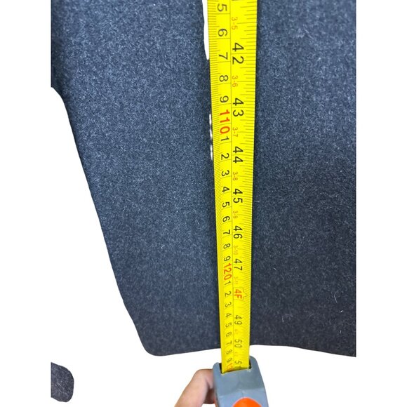 Forecaster of Boston Women's Charcoal Gray Overcoat Wool Cashmere Button Up 14 - Picture 9 of 14